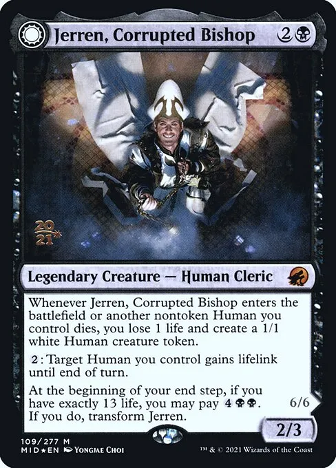 Jerren, Corrupted Bishop // Ormendahl, the Corrupter · Innistrad: Midnight Hunt Promos 109s/155