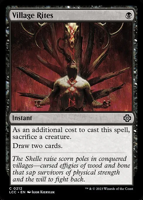 Village Rites · The Lost Caverns of Ixalan Commander 212/370