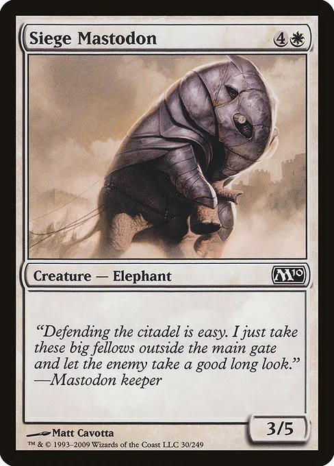 Siege Mastodon · Magic 2010 30/249