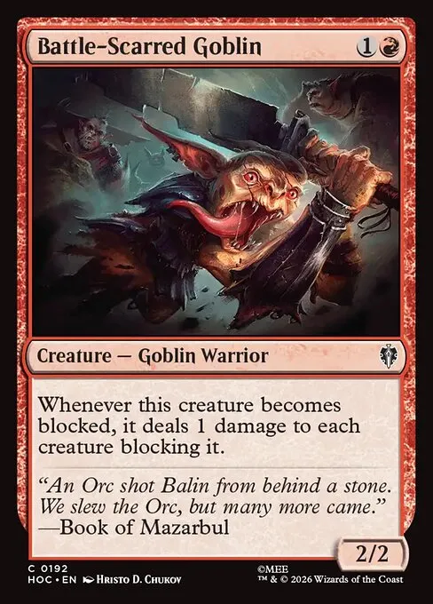 Battle-Scarred Goblin · The Hobbit Commander 192/7
