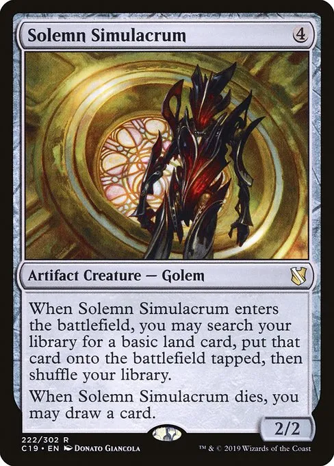 Solemn Simulacrum · Commander 2019 222/302
