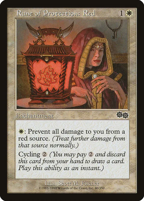 Rune of Protection: Red · Urza's Saga 40/357