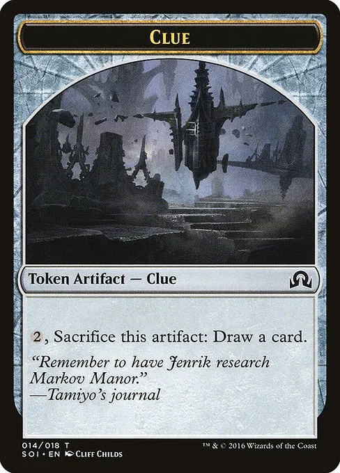Clue · Shadows over Innistrad Tokens 14/20