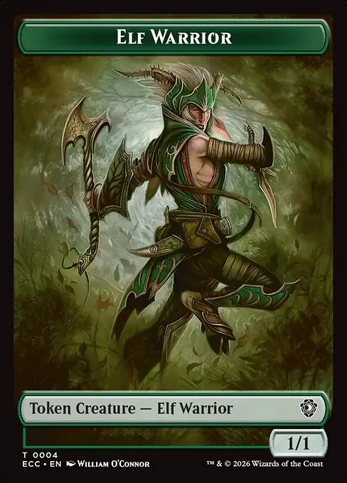 Elf Warrior · Lorwyn Eclipsed Commander Tokens 4/13