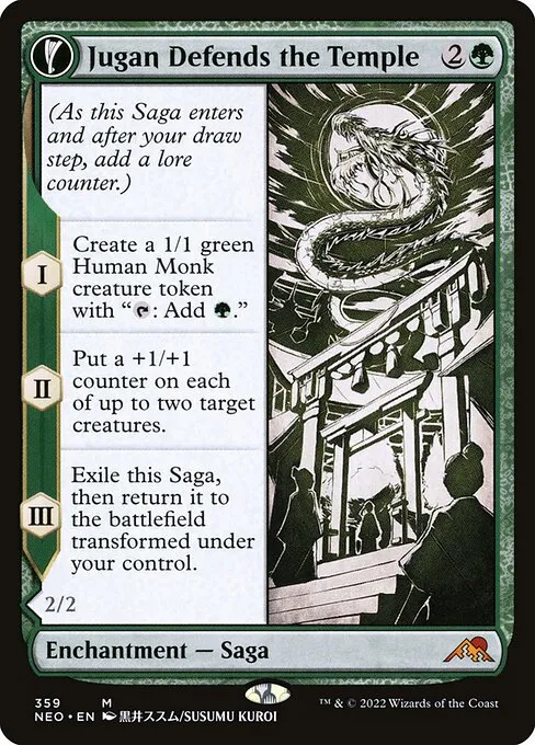 Jugan Defends the Temple // Remnant of the Rising Star · Kamigawa: Neon Dynasty 359/531