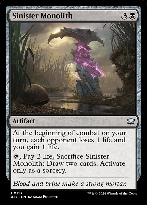 Sinister Monolith · Bloomburrow 113/398