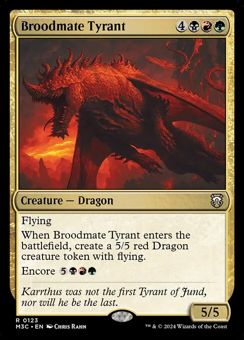 Broodmate Tyrant · Modern Horizons 3 Commander 123/398