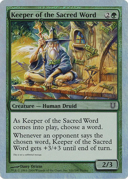 Keeper of the Sacred Word · Unhinged 101★/168