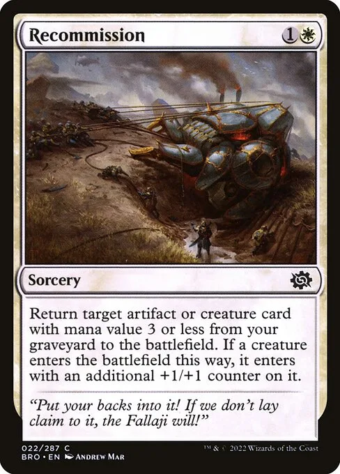 Recommission · The Brothers' War 22/399