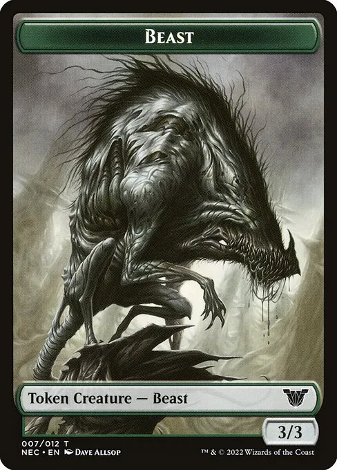 Beast · Neon Dynasty Commander Tokens 7/12
