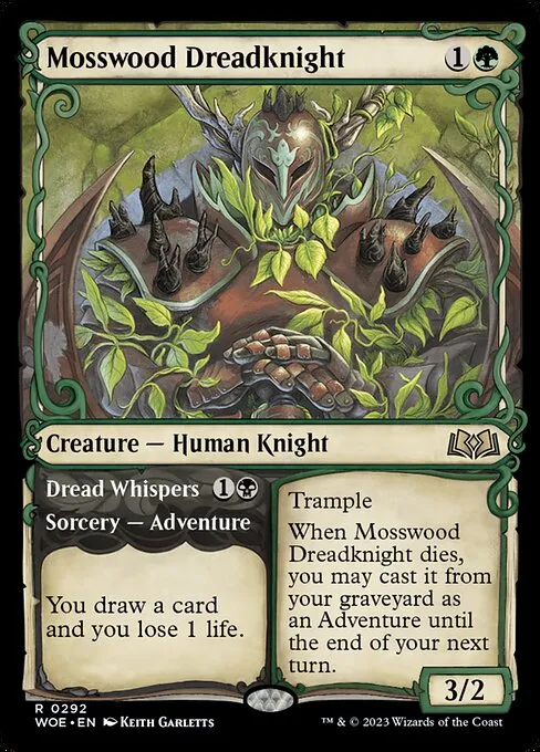 Mosswood Dreadknight // Dread Whispers · Wilds of Eldraine 292/381