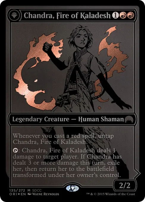 Chandra, Fire of Kaladesh // Chandra, Roaring Flame · San Diego Comic-Con 2015 135/5