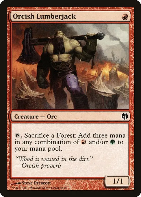 Orcish Lumberjack · Duel Decks: Heroes vs. Monsters 44/81