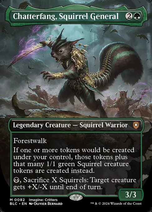 Chatterfang, Squirrel General · Bloomburrow Commander 82/356