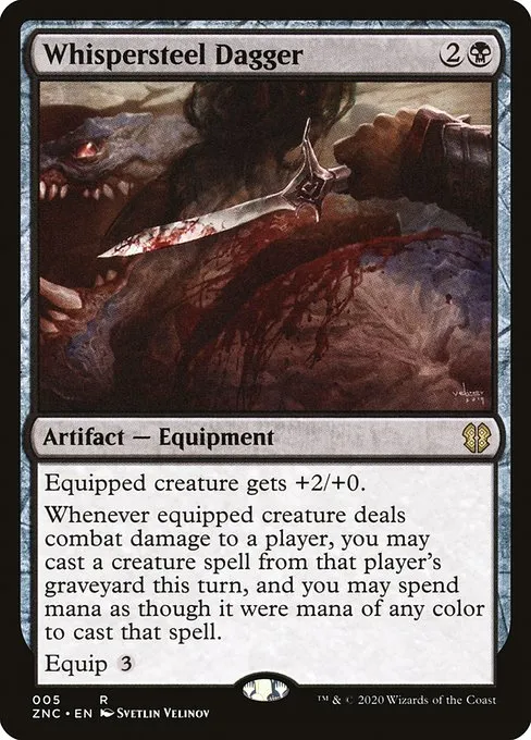 Whispersteel Dagger · Zendikar Rising Commander 5/142