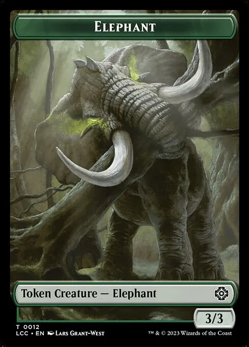 Elephant · The Lost Caverns of Ixalan Commander Tokens 12/18