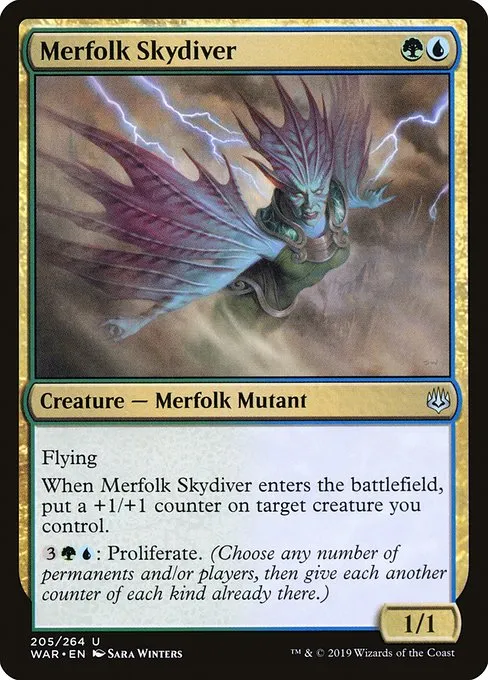 Merfolk Skydiver · War of the Spark 205/312