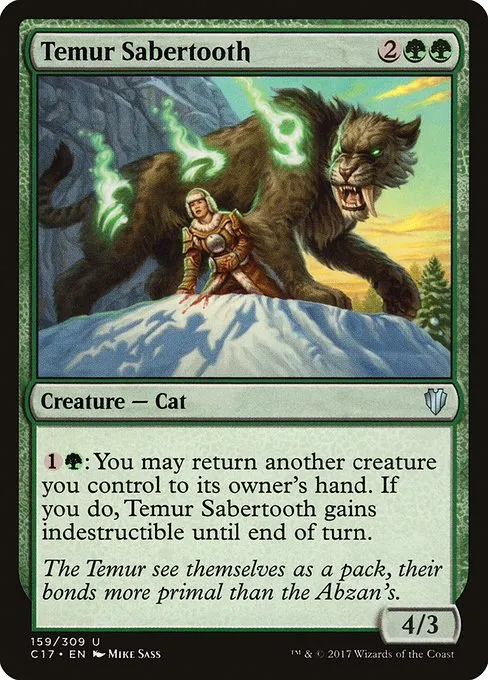 Temur Sabertooth · Commander 2017 159/309