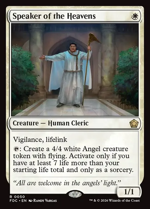 Speaker of the Heavens · Foundations Commander 50/3