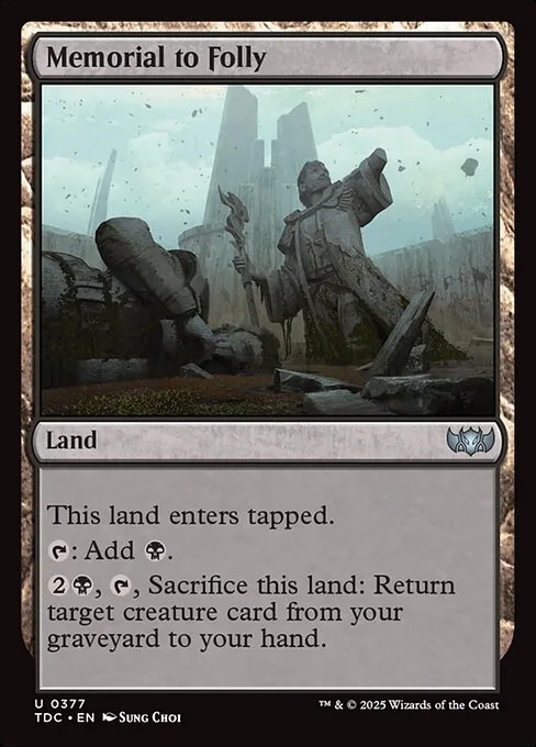 Memorial to Folly · Tarkir: Dragonstorm Commander 377/413
