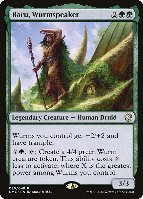 Baru, Wurmspeaker · Dominaria United Commander 26/240