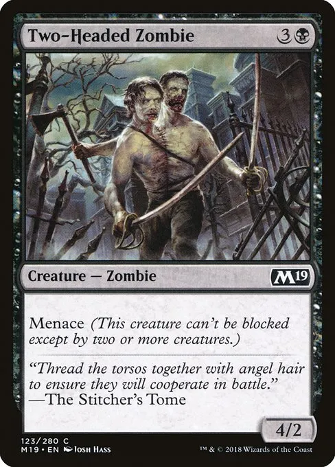 Two-Headed Zombie · Core Set 2019 123/314