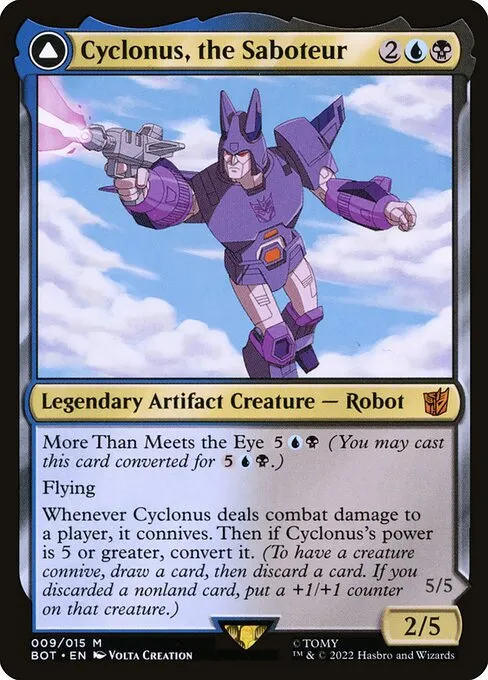 Cyclonus, the Saboteur // Cyclonus, Cybertronian Fighter · Transformers 9/29