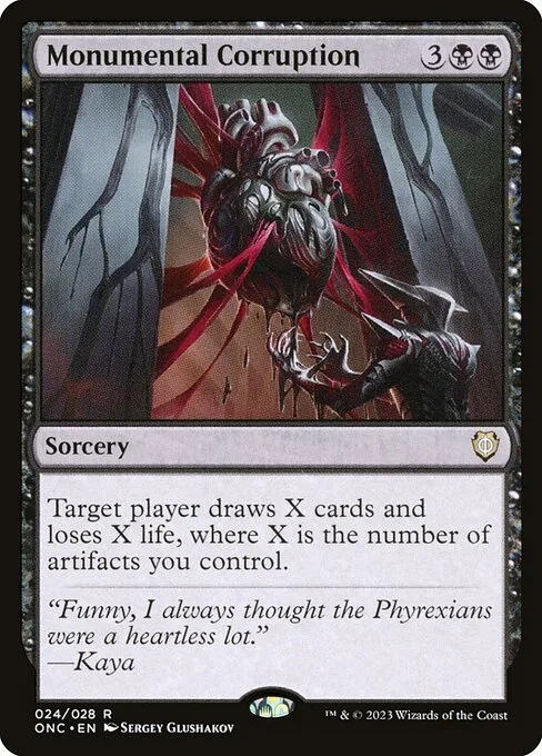 Monumental Corruption · Phyrexia: All Will Be One Commander 24/174