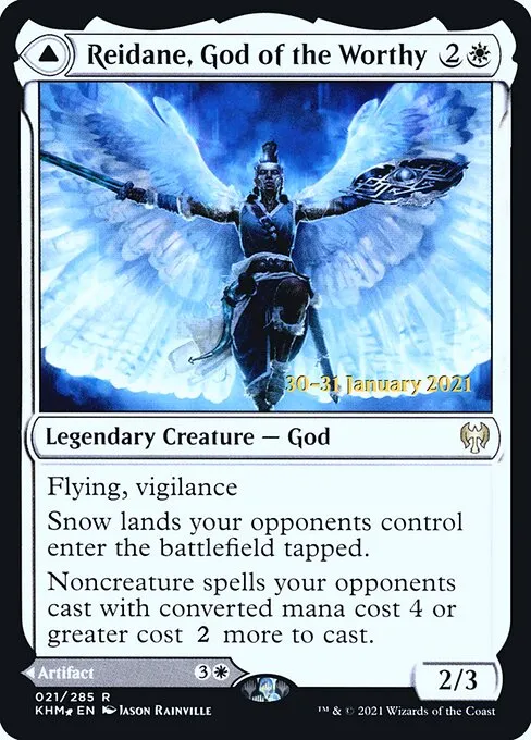 Reidane, God of the Worthy // Valkmira, Protector's Shield · Kaldheim Promos 21s/158