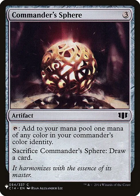 Commander's Sphere · The List C14-54/5050