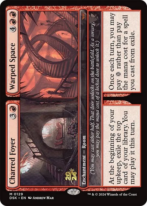 Charred Foyer // Warped Space · Duskmourn: House of Horror Promos 129s/160