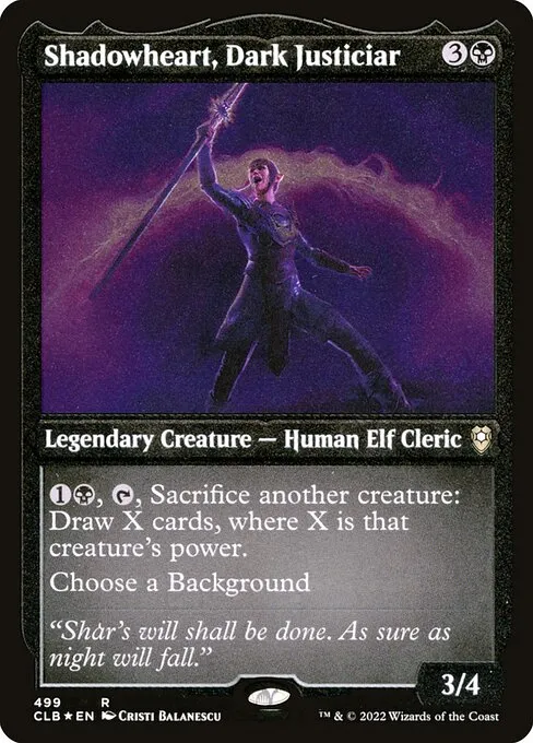 Shadowheart, Dark Justiciar · Commander Legends: Battle for Baldur's Gate 499/936