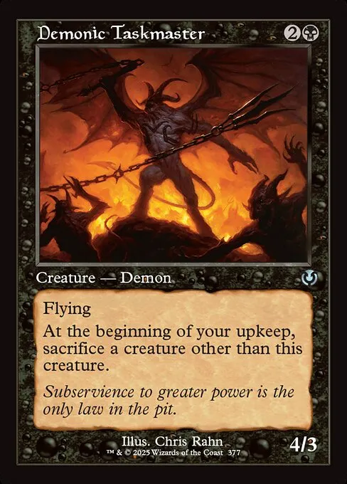 Demonic Taskmaster · Innistrad Remastered 377/495