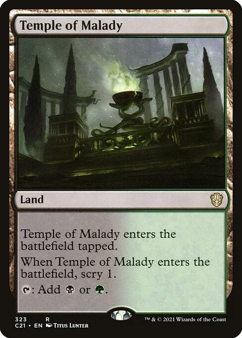 Temple of Malady · Commander 2021 323/409