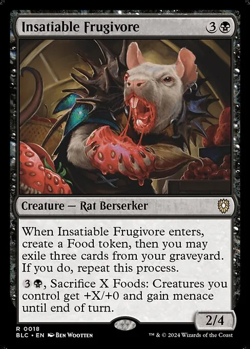 Insatiable Frugivore · Bloomburrow Commander 18/356