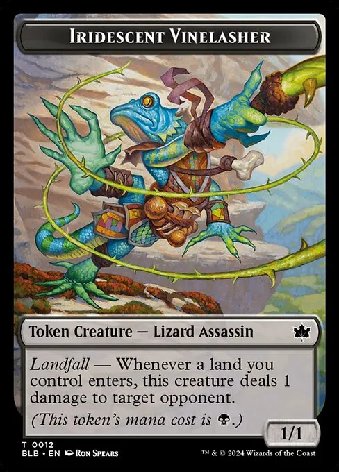Iridescent Vinelasher · Bloomburrow Tokens 12/30