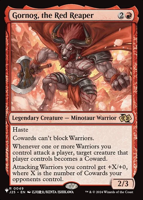 Gornog, the Red Reaper · The List J25-49/5050