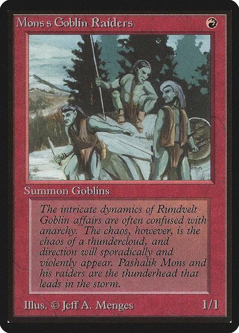 Mons's Goblin Raiders · Limited Edition Beta 165/302