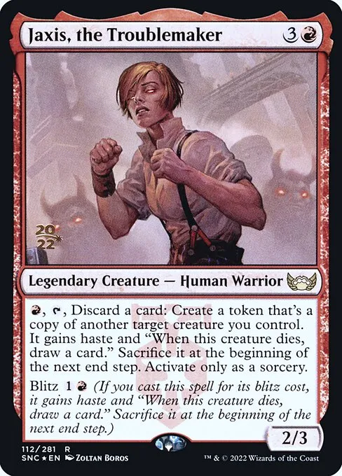 Jaxis, the Troublemaker · Streets of New Capenna Promos 112s/161
