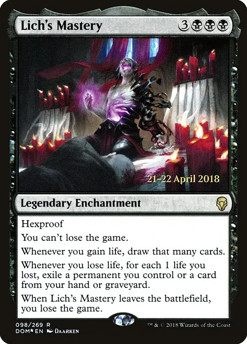 Lich's Mastery · Dominaria Promos 98s/118