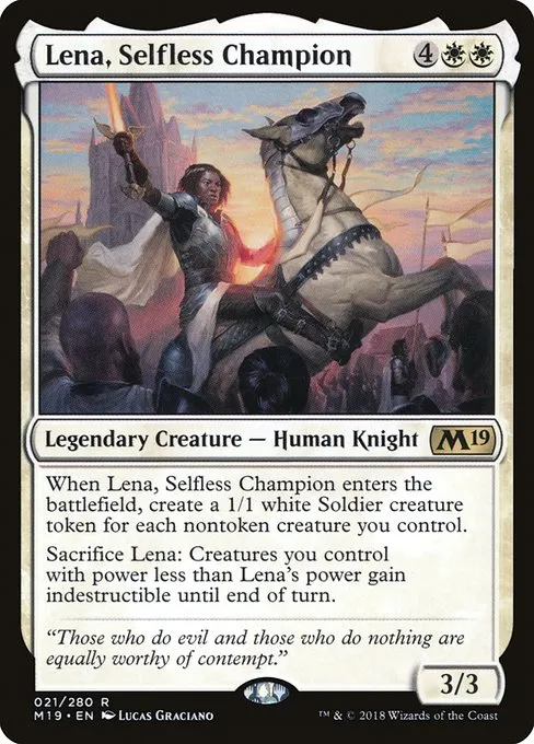 Lena, Selfless Champion · Core Set 2019 21/314