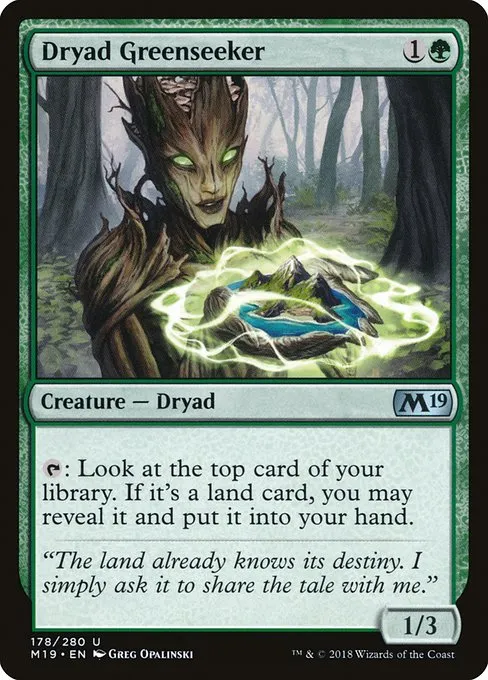 Dryad Greenseeker · Core Set 2019 178/314