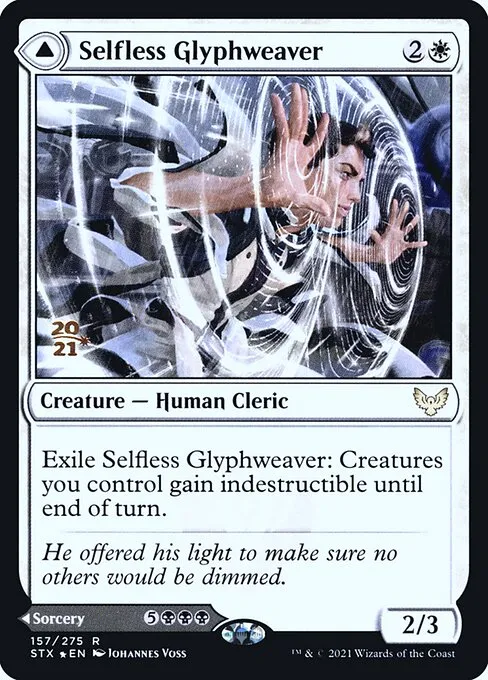 Selfless Glyphweaver // Deadly Vanity · Strixhaven: School of Mages Promos 157s/164