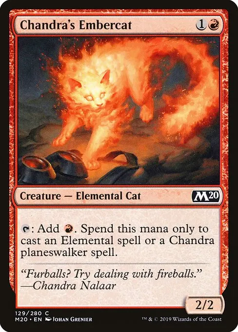 Chandra's Embercat · Core Set 2020 129/346