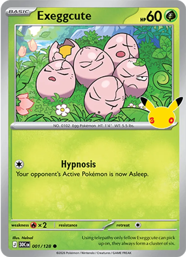 Exeggcute · 30th Celebration 001/128