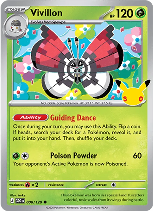 Vivillon · 30th Celebration 008/128