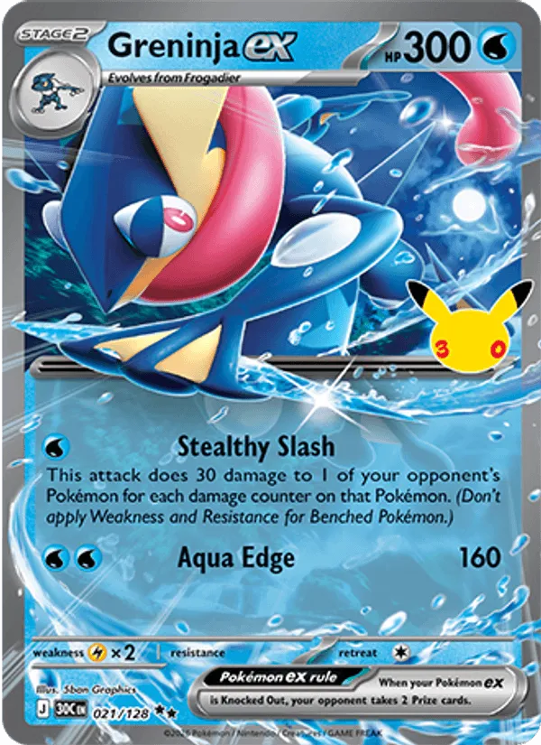 Greninja ex · 30th Celebration 021/128