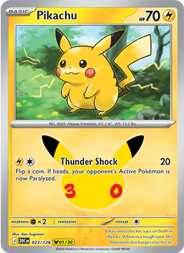 Pikachu · 30th Celebration 023/128