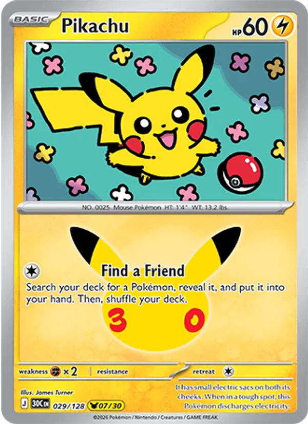 Pikachu · 30th Celebration 029/128