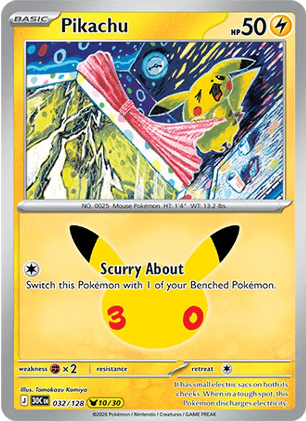 Pikachu · 30th Celebration 032/128